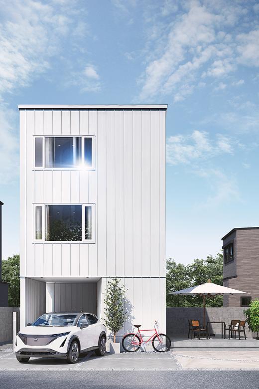 インゾーネの家 インゾーネ初、三階建の家。